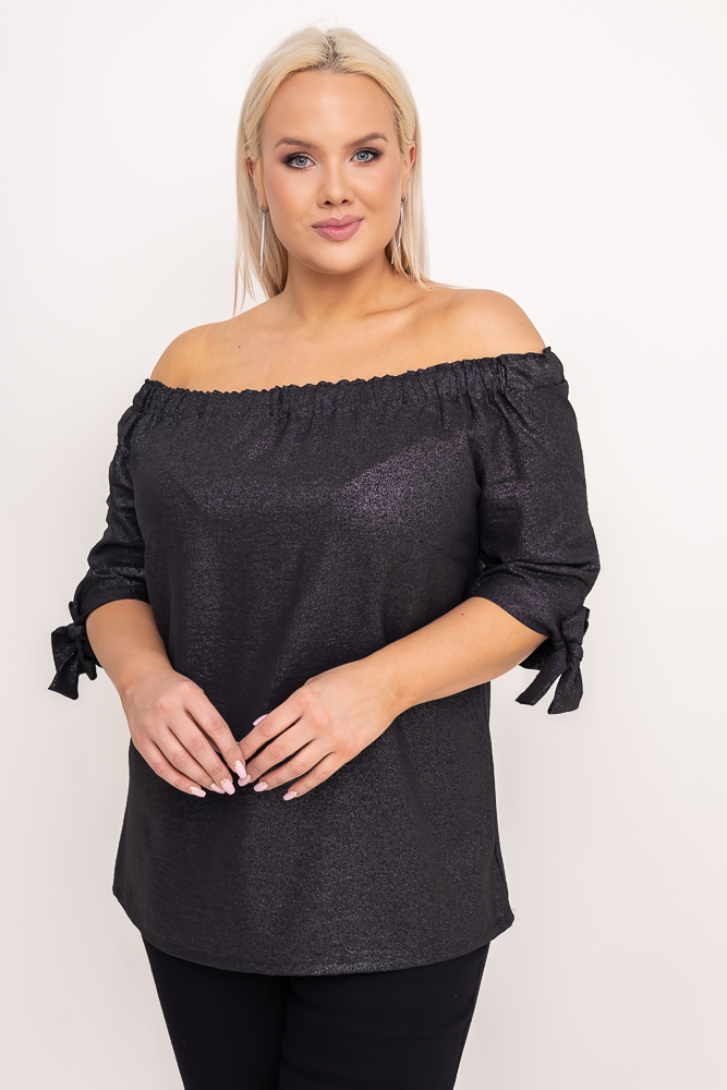 Black Women's Blouse LURESS Plus Size