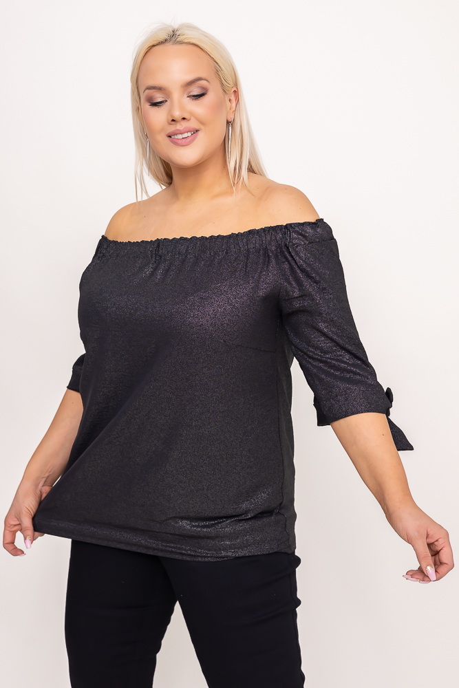 Black Women's Blouse LURESS Plus Size