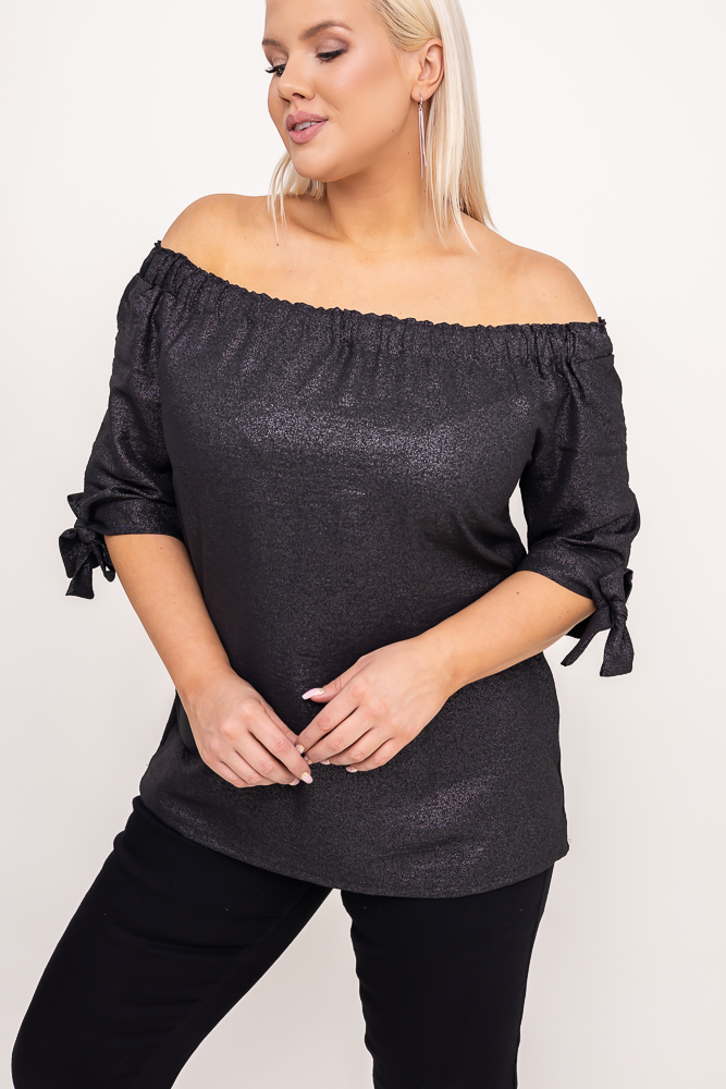 Black Women's Blouse LURESS Plus Size