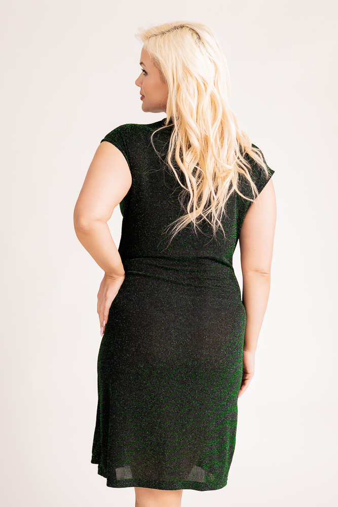 Black and Green VENGA Glitter Dress