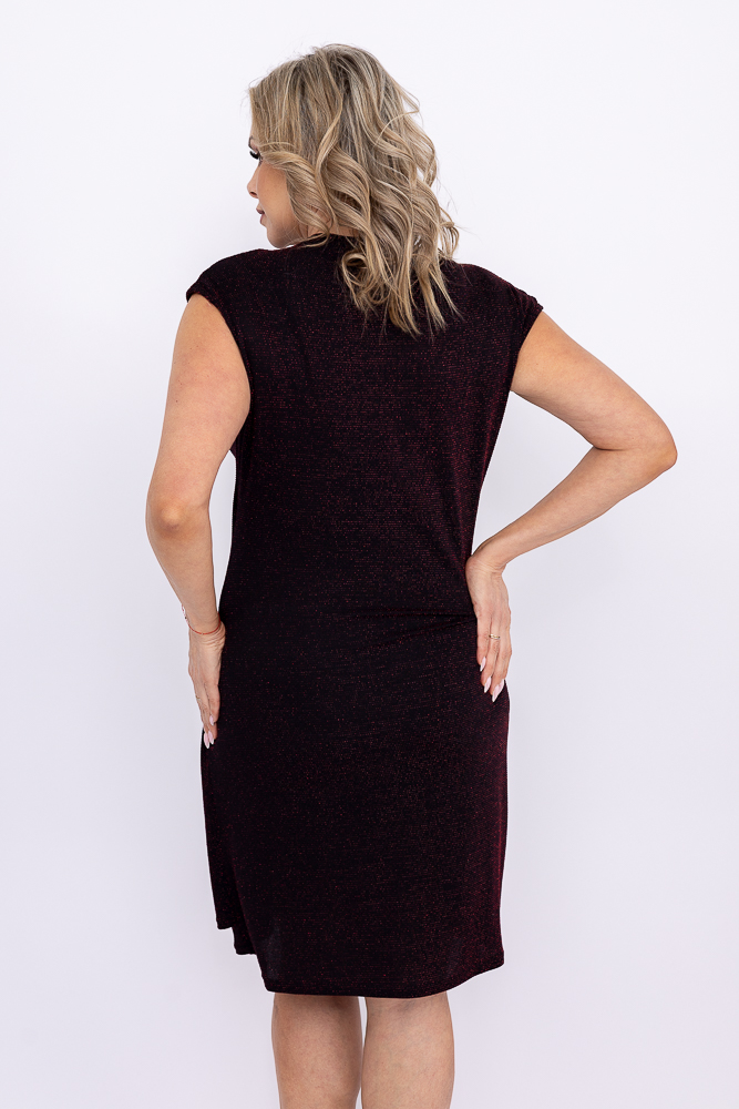 Black and Red VENGA Glitter Dress