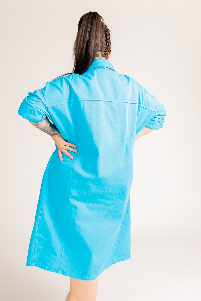 Blue UTERO Shirt Dress