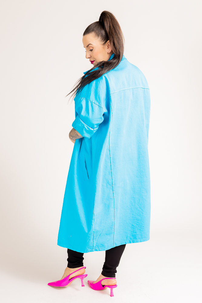 Blue UTERO Shirt Dress