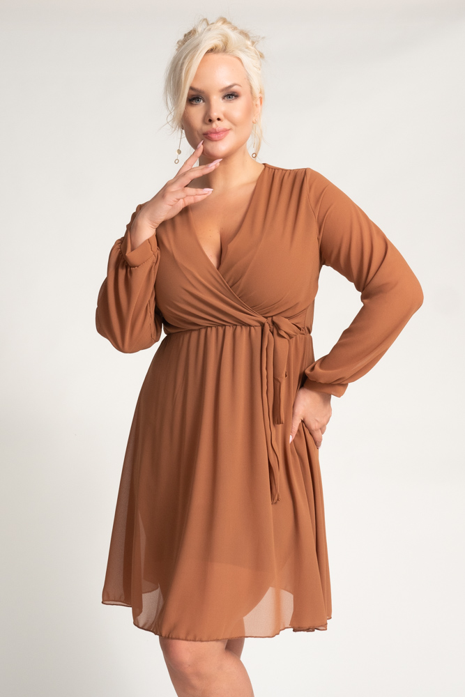 Camel Elegant Dress PERLA