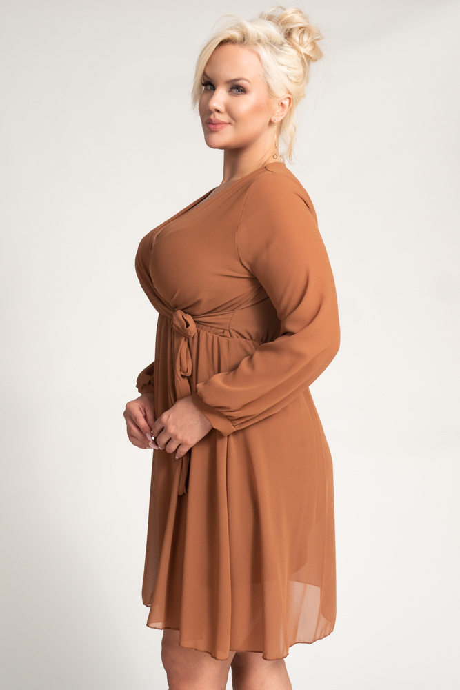 Camel Elegant Dress PERLA