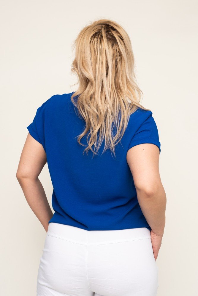 Cornflower Blouse with FAIRY Pendant