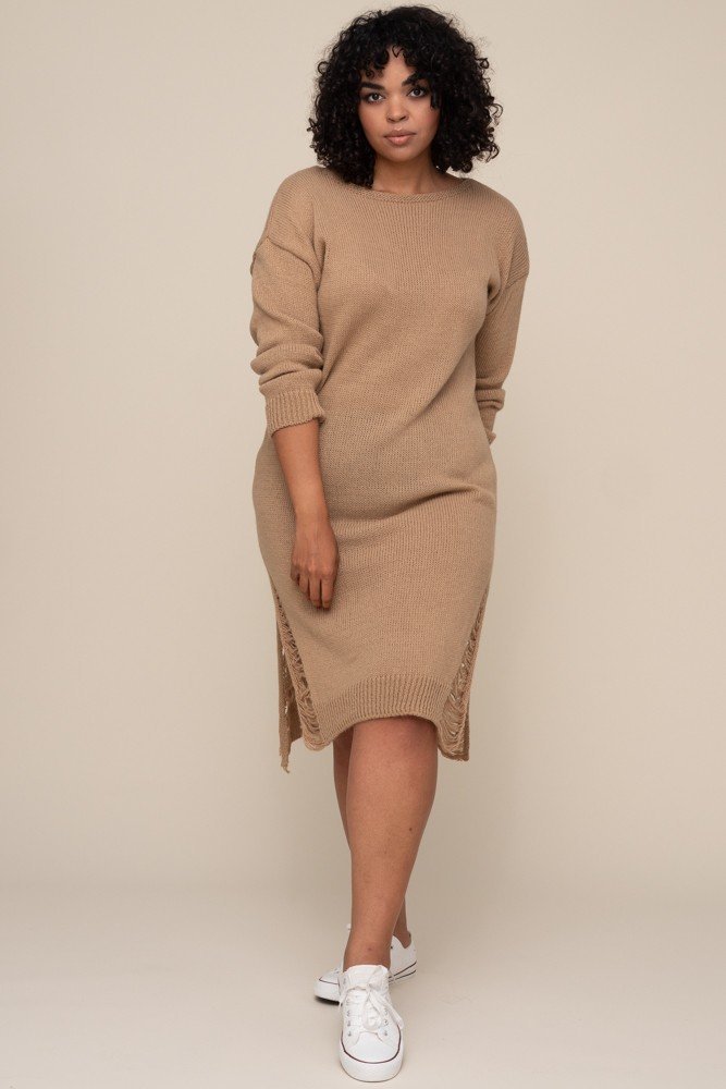 Dark Beige ABELO Sweater Dress