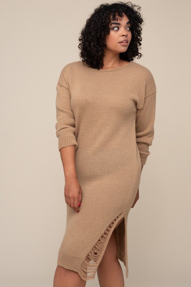 Dark Beige ABELO Sweater Dress