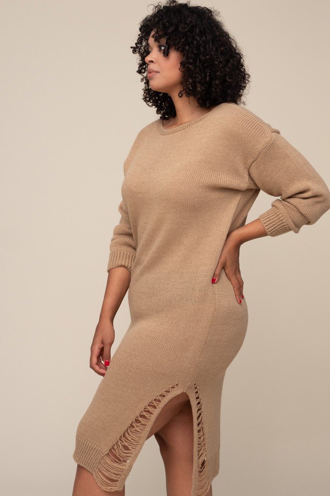 Dark Beige ABELO Sweater Dress