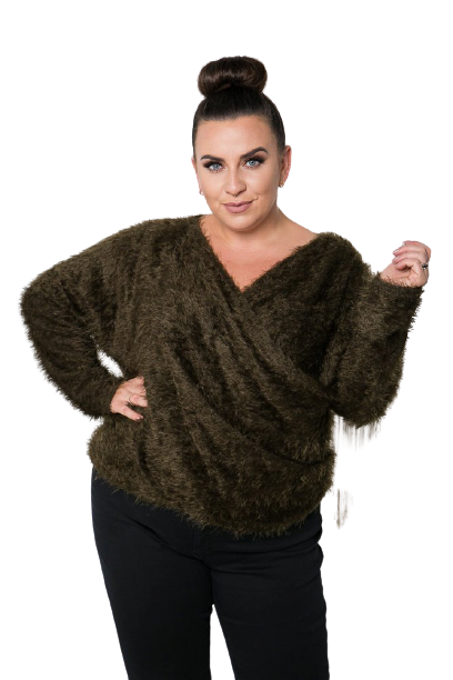 Green FABIOLA Plus Size Sweater