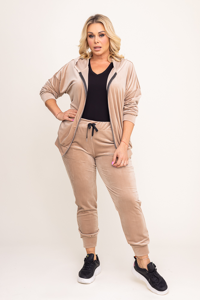 Grey Velour Tracksuit Set KARMENIO