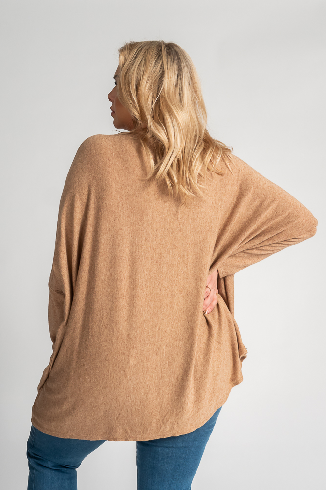 Light brown NELVI oversize sweater