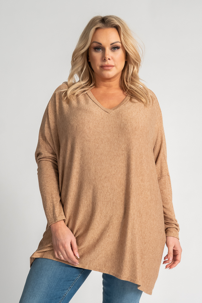 Light brown NELVI oversize sweater