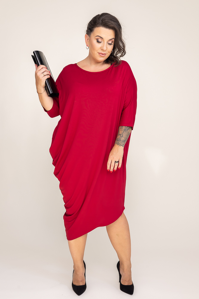 Maroon CASUAL FASHION Dress