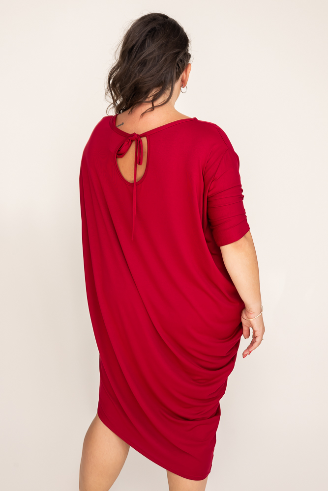 Maroon CASUAL FASHION Dress