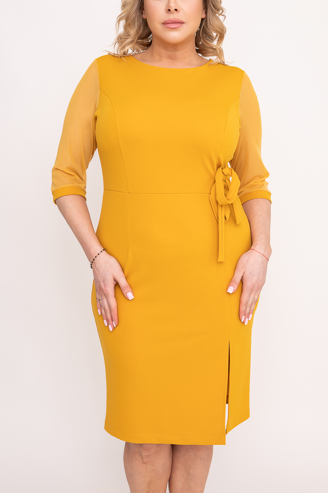 Mustard CRAVATTA Dress