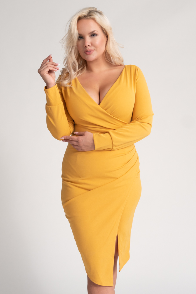 Mustard Envelope Dress NEPIA