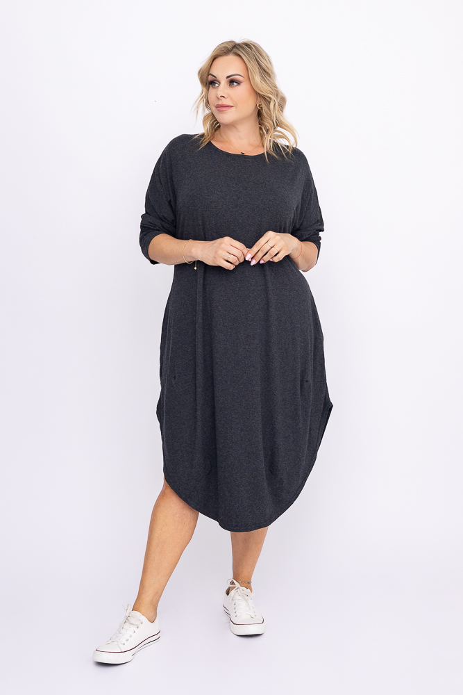 Navy Blue DONNA Plus Size Dress