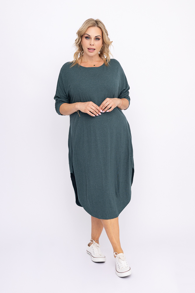 Navy Blue DONNA Plus Size Dress