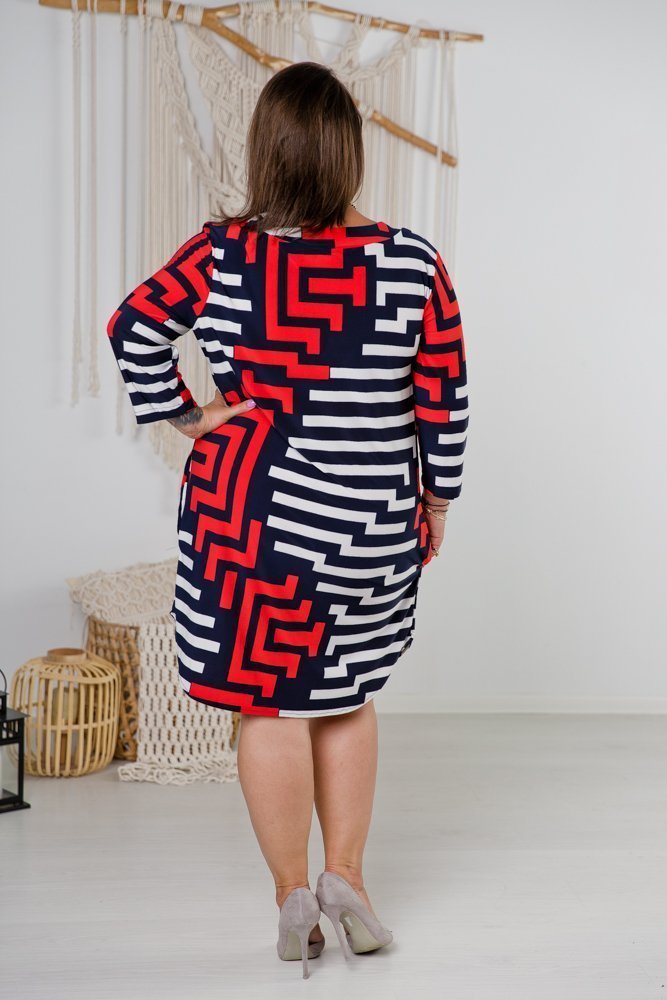 Navy Red ATTIMA Plus Size Tunic