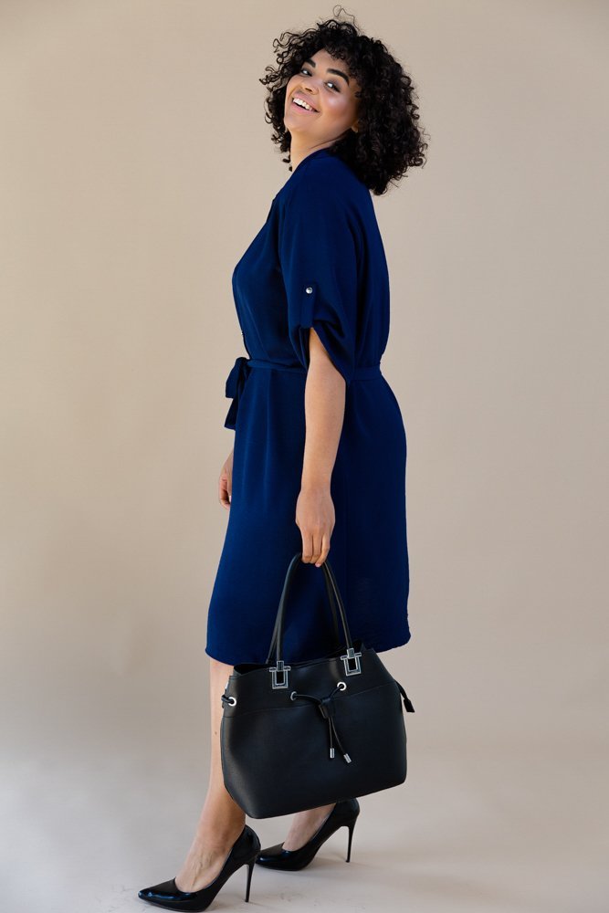 Navy blue POWER dress