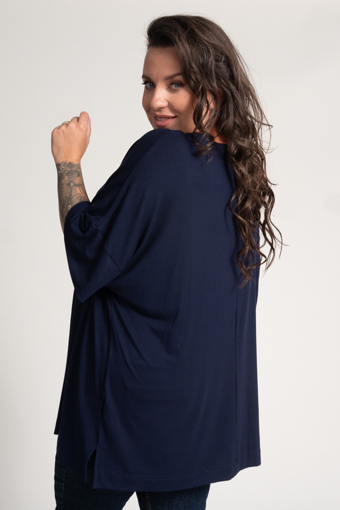 Navy blue VERTI blouse