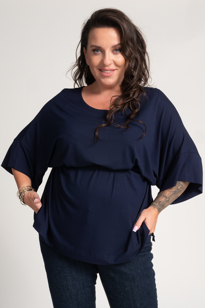 Navy blue VERTI blouse