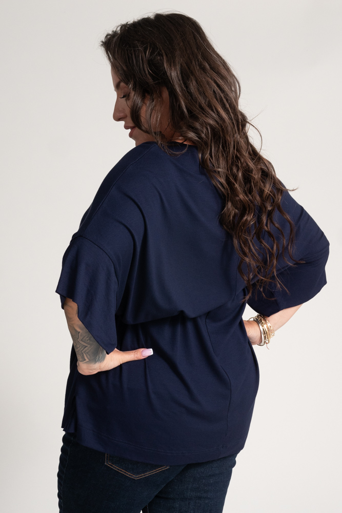 Navy blue VERTI blouse