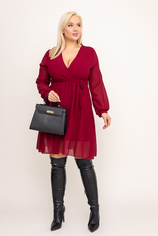 Raspberry Elegant Dress PERLA