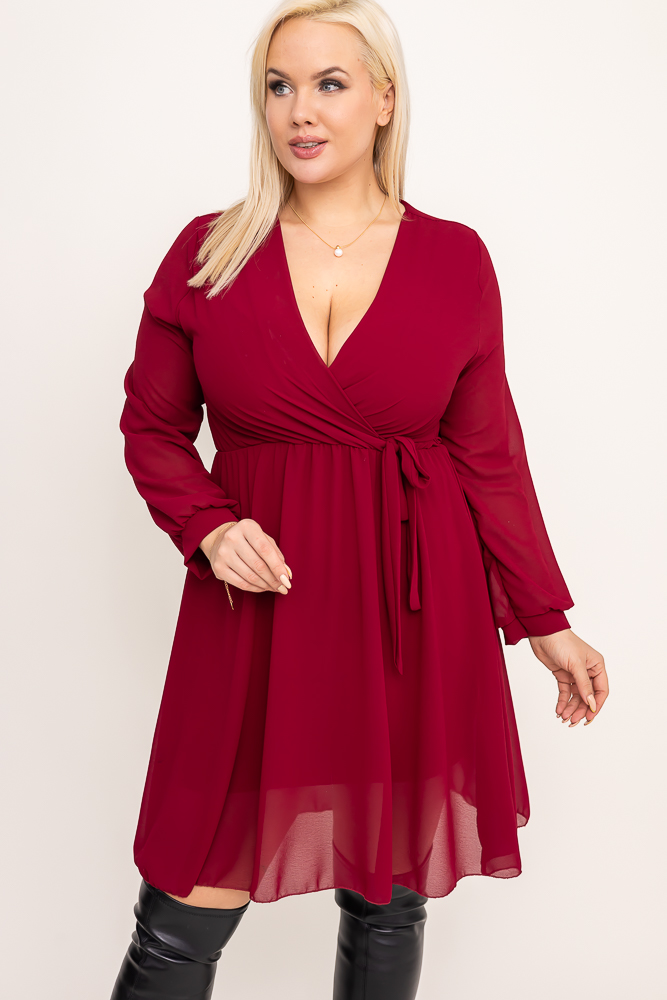 Raspberry Elegant Dress PERLA