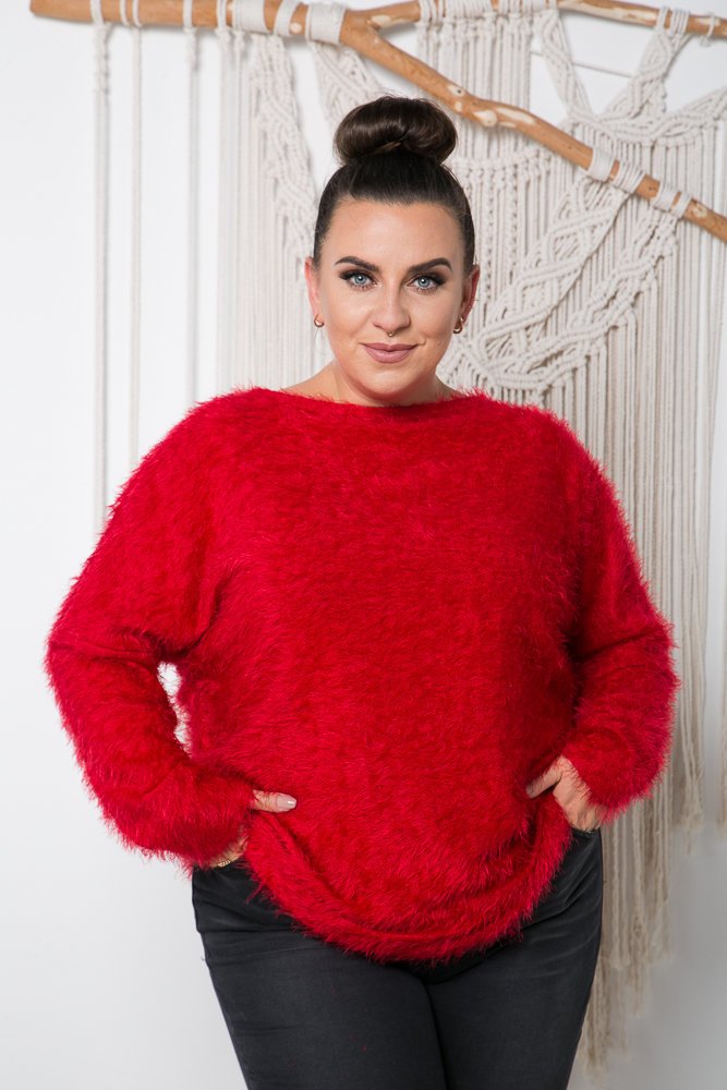 Red FABIOLA Plus Size Sweater 