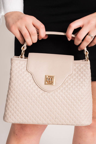  Beige Quilted Handbag MONI