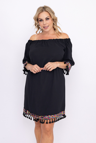  Black FEREZO Plus Size Dress