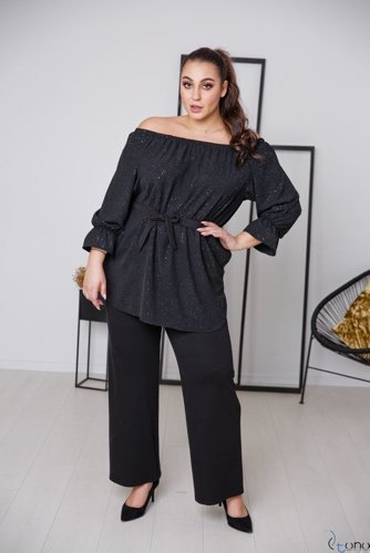  Black LAFER Plus Size Tunic