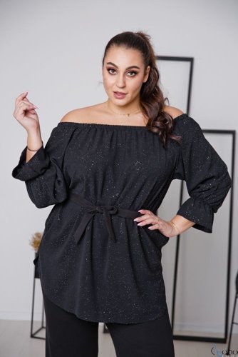  Black LAFER Plus Size Tunic