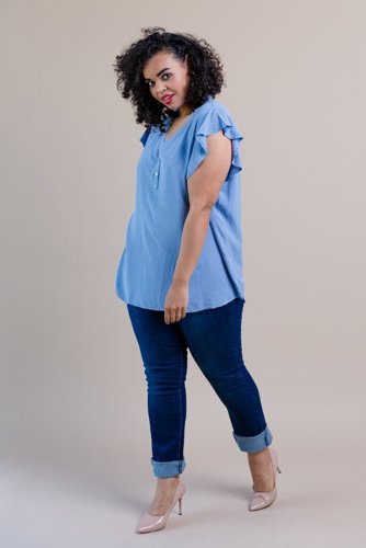  Blue CELLI Blouse