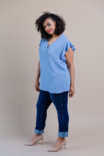  Blue CELLI Blouse