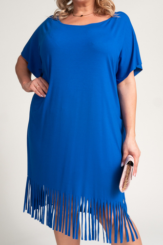  Cornflower Fringed Dress by RIVINO