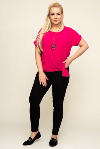  Fuchsia Blouse with Pendant FAIRY