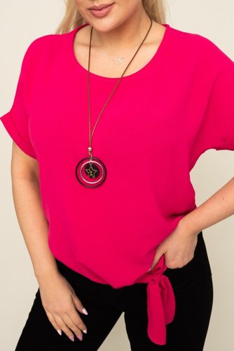  Fuchsia Blouse with Pendant FAIRY