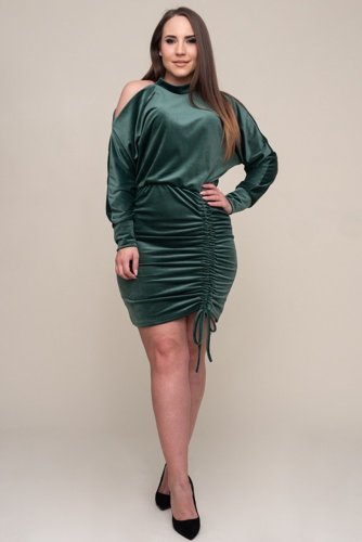  Green SABLA Velour Dress