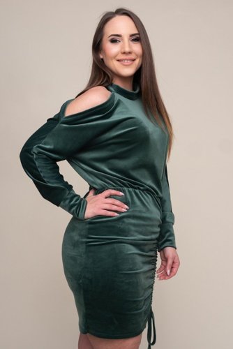  Green SABLA Velour Dress