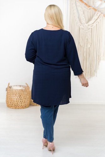  Navy Blue Plus Size Tunic by CENZA