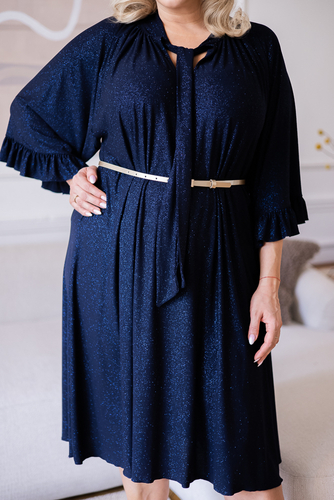  Navy blue KARDIN brocade dress