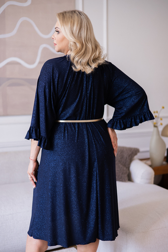  Navy blue KARDIN brocade dress