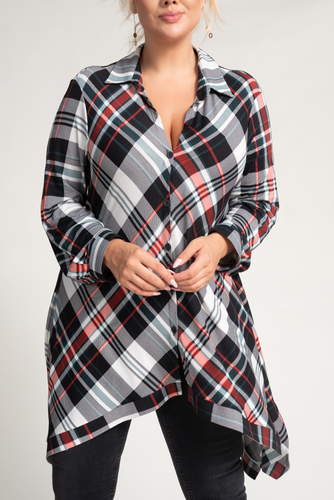  ORUNIO plaid shirt