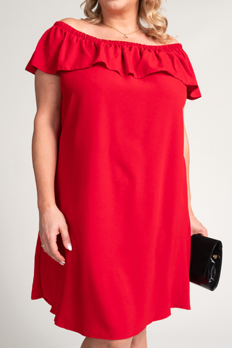  Red FRILIA Dress