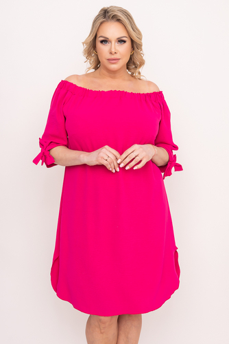  VALENCIA Spanish Dress Plus Size Fuchsia