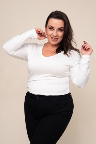  White MORI Smooth Blouse 