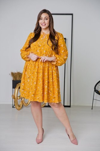  Yellow CHERYL Plus Size Dress